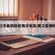 【晋江市最新防疫情况电话/晋江疫情防疫电话】
