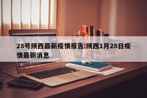 28号陕西最新疫情报告:陕西1月28日疫情最新消息